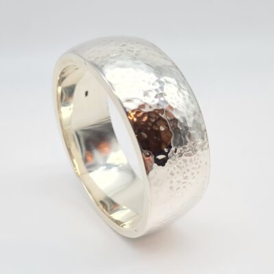 Bracciale Argento Rigido Martellato