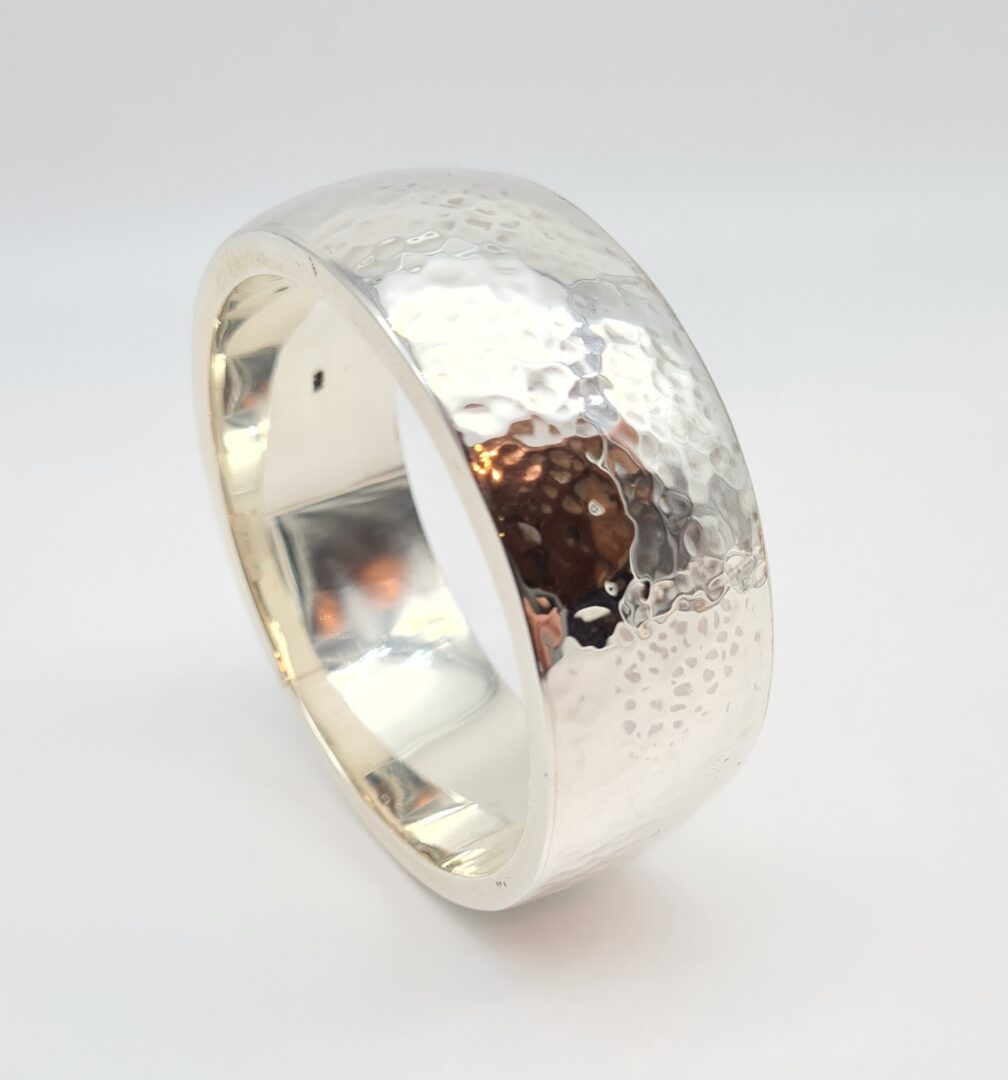Bracciale Argento Rigido Martellato