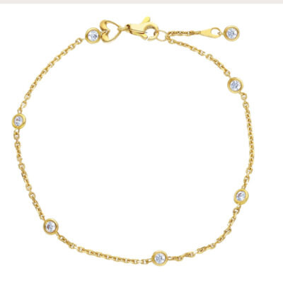 Bracciale Donna Oro Giallo 750 con Zirconi