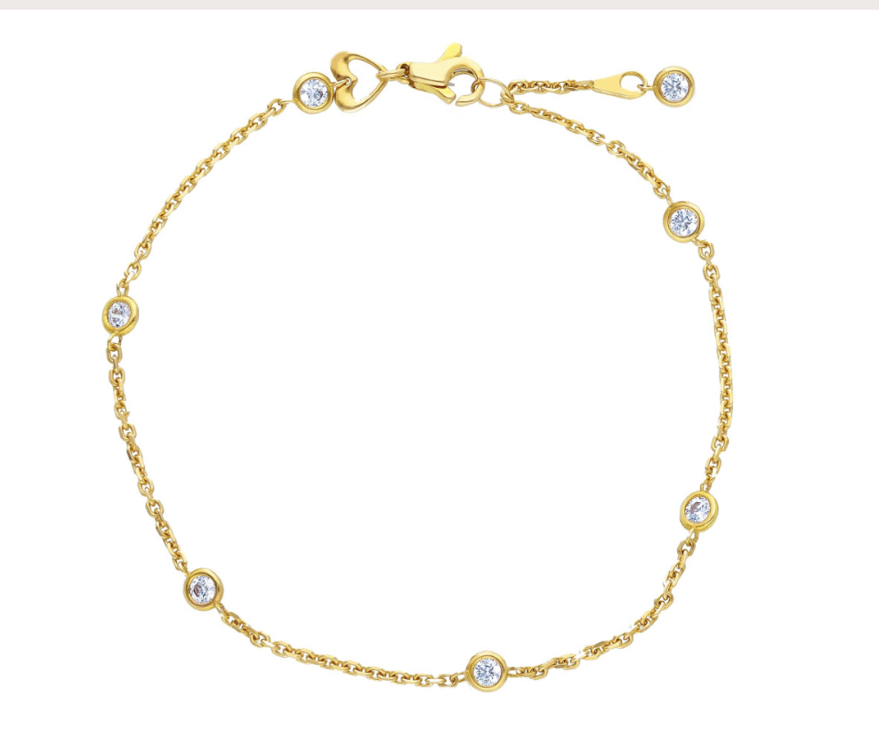 Bracciale Donna Oro Giallo 750 con Zirconi