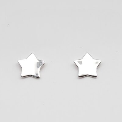 Orecchini Donna Oro Bianco 750 con Stella