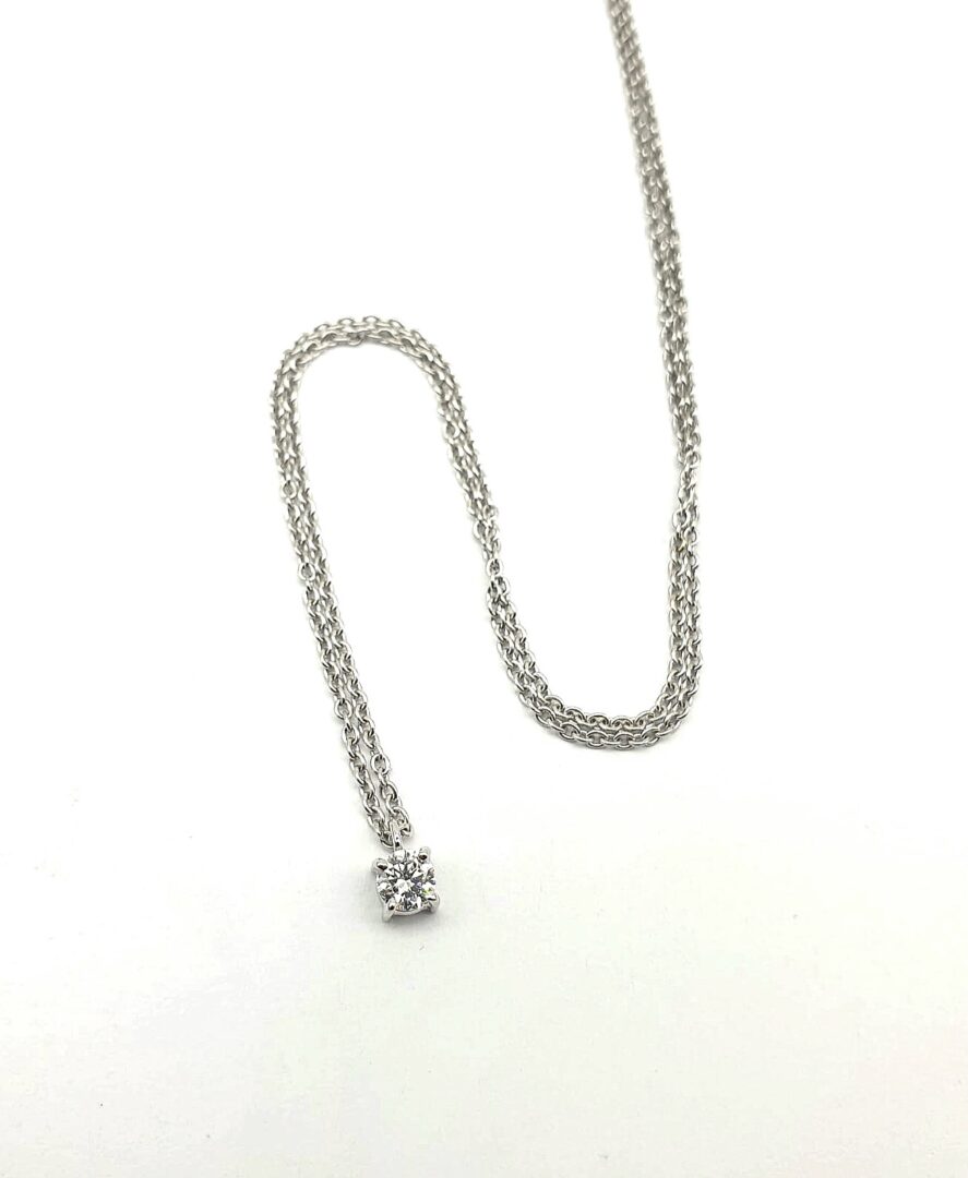 Girocollo Oro Con Punto Luce 4 Griff con Diamante - immagine 2