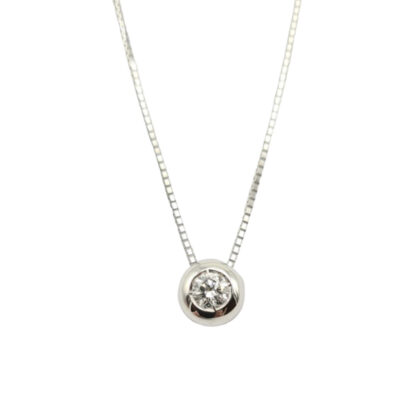 Girocollo Oro Con Punto Luce Diamante