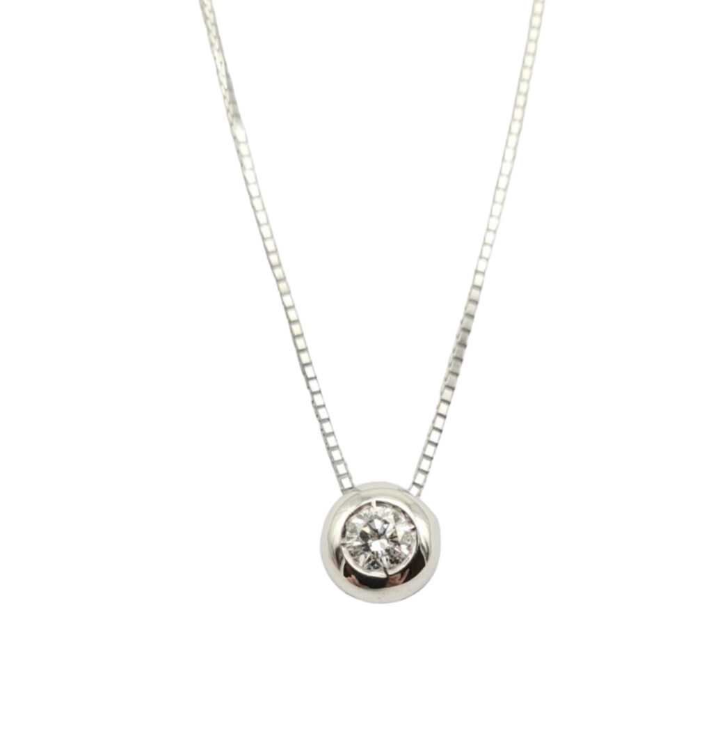 Girocollo Oro Con Punto Luce Diamante