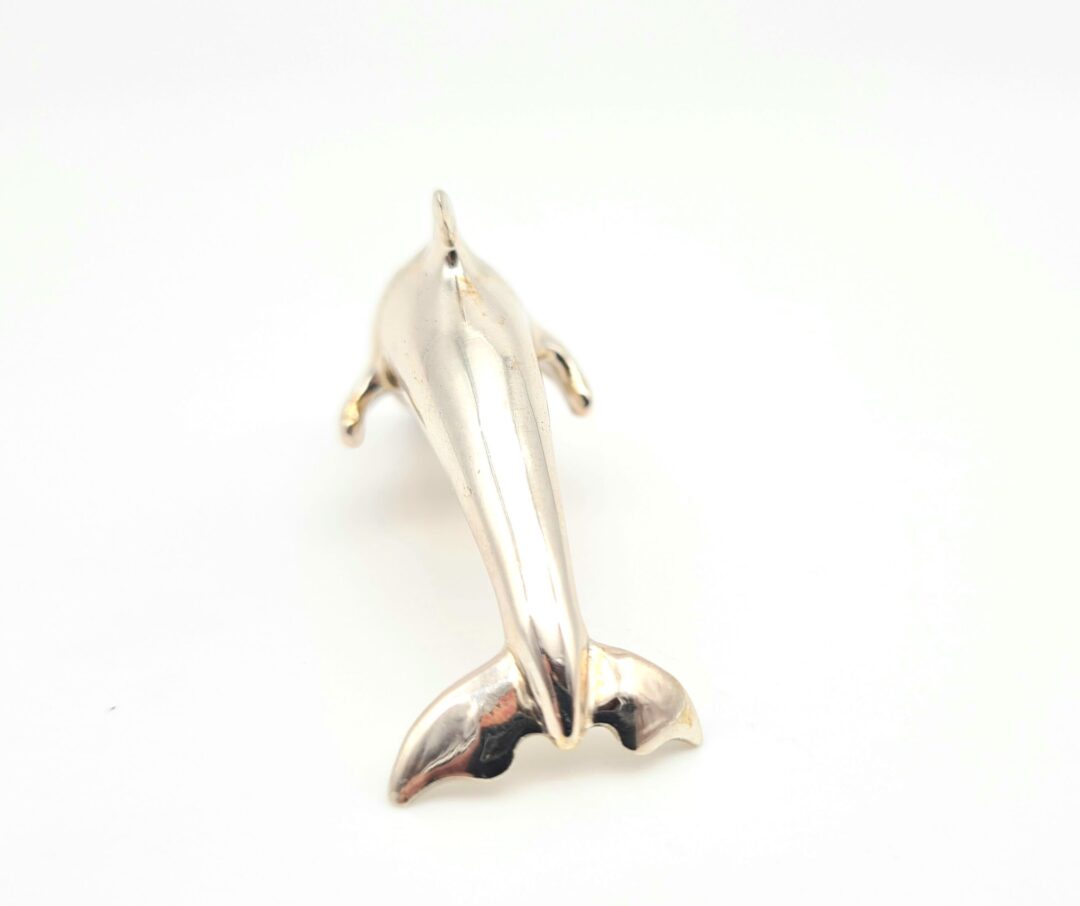 Scultura Saturno - Delfino In Argento 925 - immagine 2
