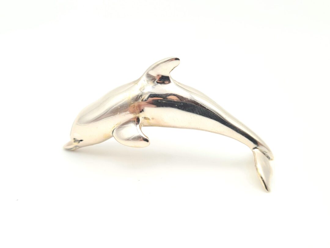 Scultura Saturno - Delfino In Argento 925 - immagine 3
