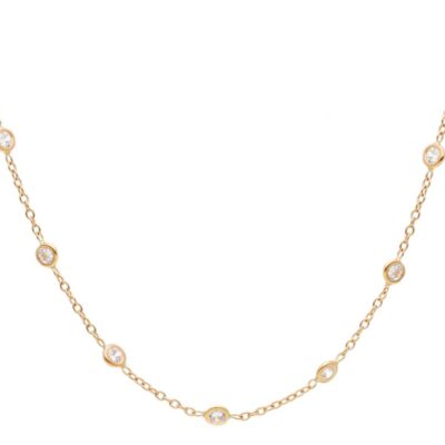 Girocollo Oro Rosa 750 Donna Con Zirconi
