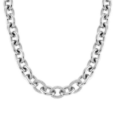 Collana Nomination Affinity  A Catena Con Cristalli
