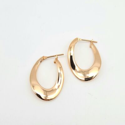 Orecchini In Oro Rosa 750 Ovali