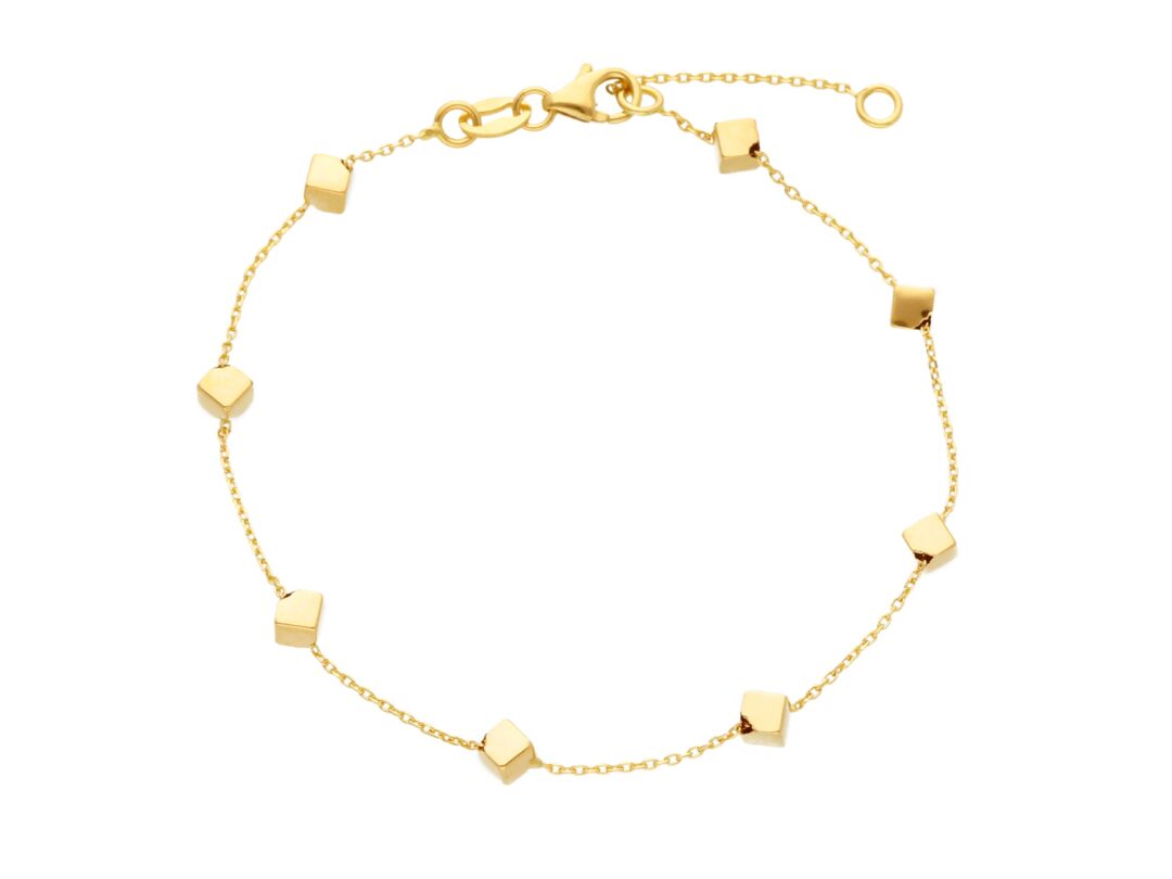 Bracciale Donna In Oro Giallo Con Dadini