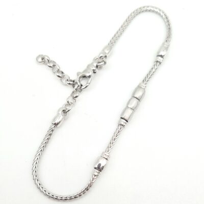 Bracciale Uomo Argento Con Motivo Centrale
