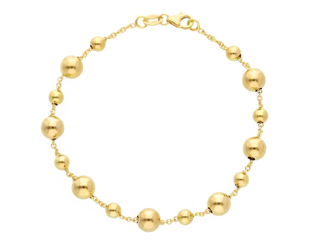 Bracciale Donna In Oro Giallo Con Sfere Tonde