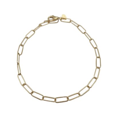 Bracciale Donna In Oro Giallo Con Maglia Graffa