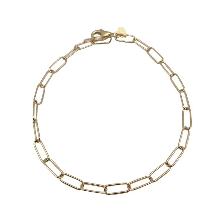 Bracciale Donna In Oro Giallo Con Maglia Graffa