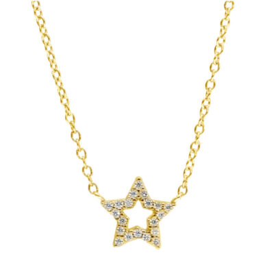 Girocollo Oro Giallo 750 con Stellina di Zirconi