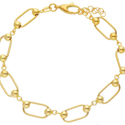 Bracciale Donna In Oro Giallo Maglia Fantasia
