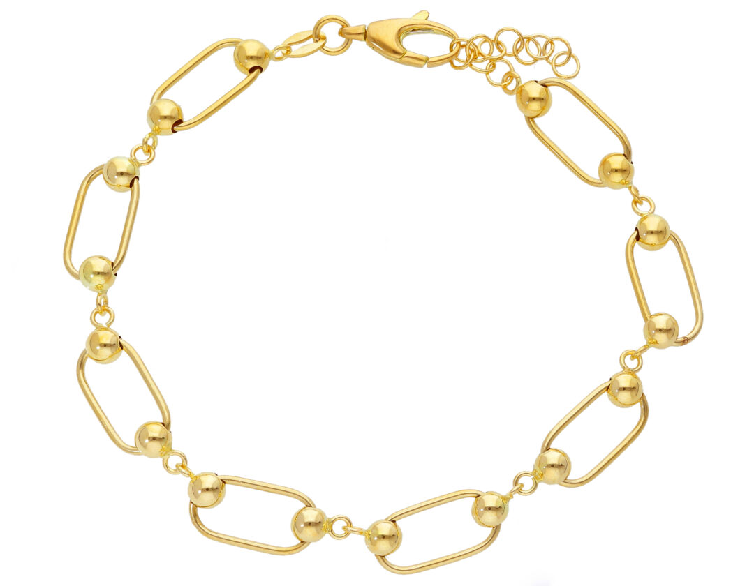 Bracciale Donna In Oro Giallo Maglia Fantasia