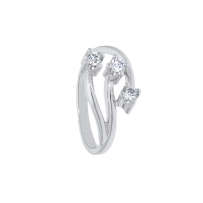 Anello In Oro Bianco 750 Trilogy Con Diamanti