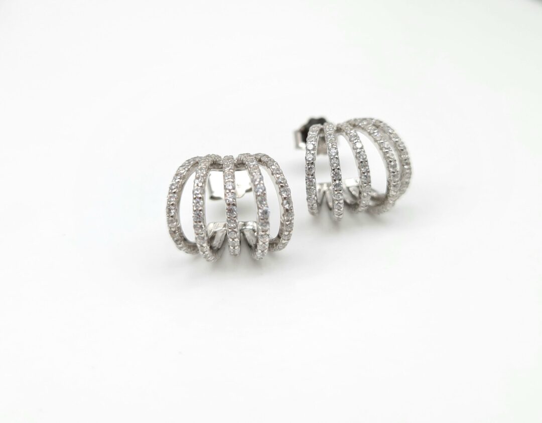 Orecchini In Argento Con Zirconi