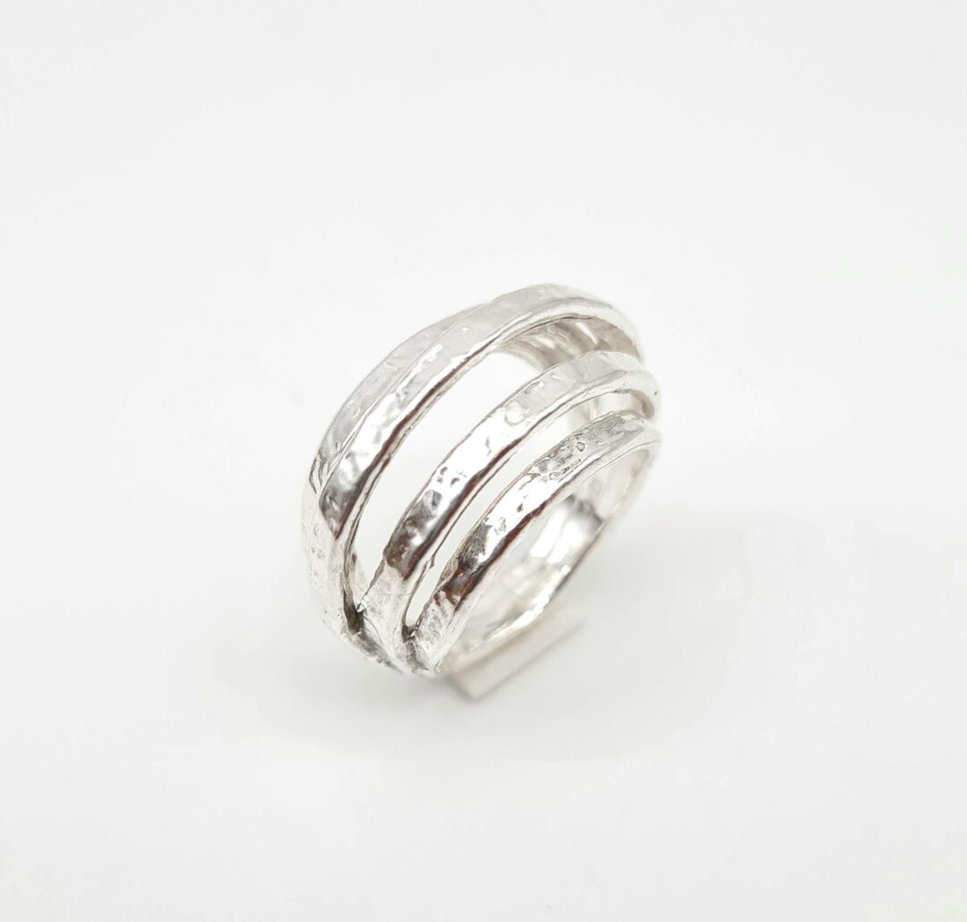 Anello In Argento A Fili