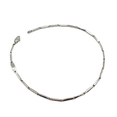 Bracciale Uomo Oro Bianco 750 Con Maglia A Segmenti