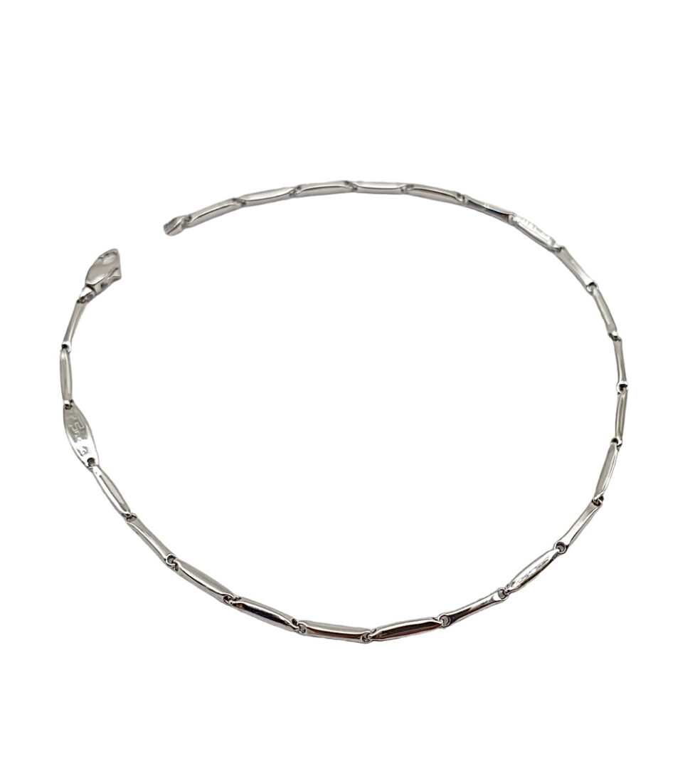 Bracciale Uomo Oro Bianco 750 Con Maglia A Segmenti