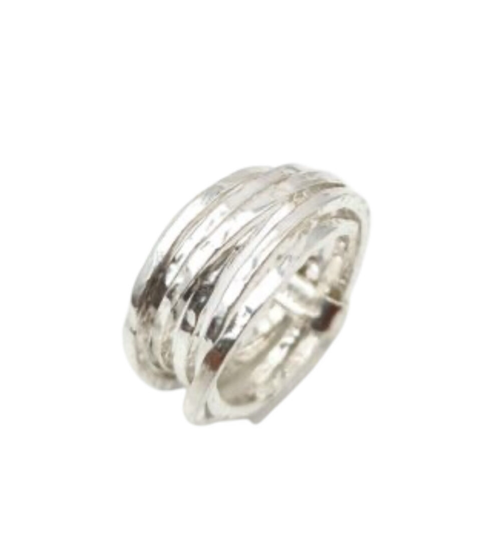 Anello Athena In Argento Naturale Multifilo