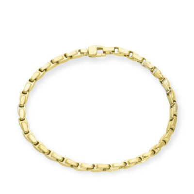 Bracciale Uomo A Maglia Tonda Oro Giallo 750