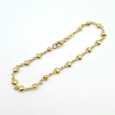 Bracciale Donna In Oro Giallo con Cuoricini