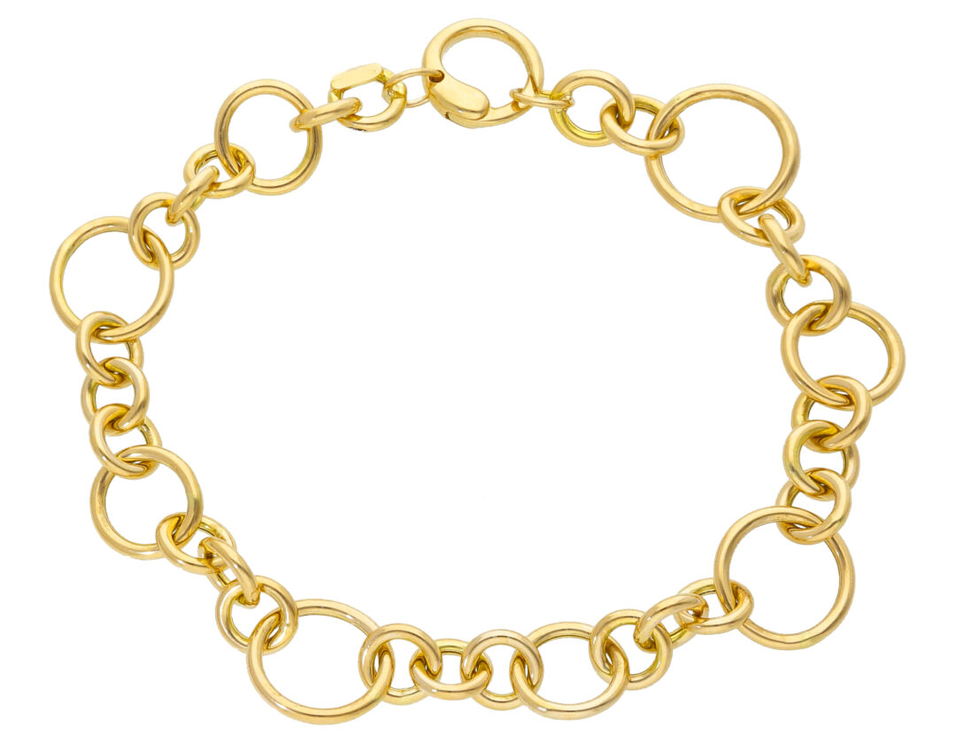 Bracciale Donna In Oro Giallo Maglia ad Anelli