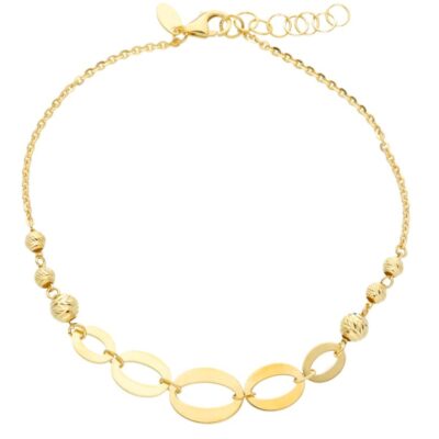 Bracciale Donna In Oro Giallo a maglie ovali