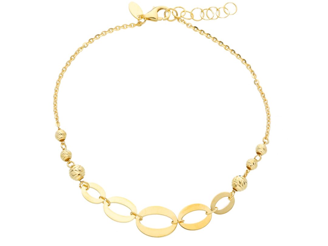 Bracciale Donna In Oro Giallo a maglie ovali