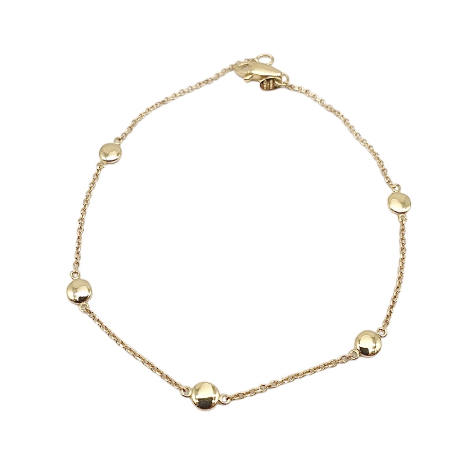 Bracciale Donna In Oro Giallo con Pallini lucidi