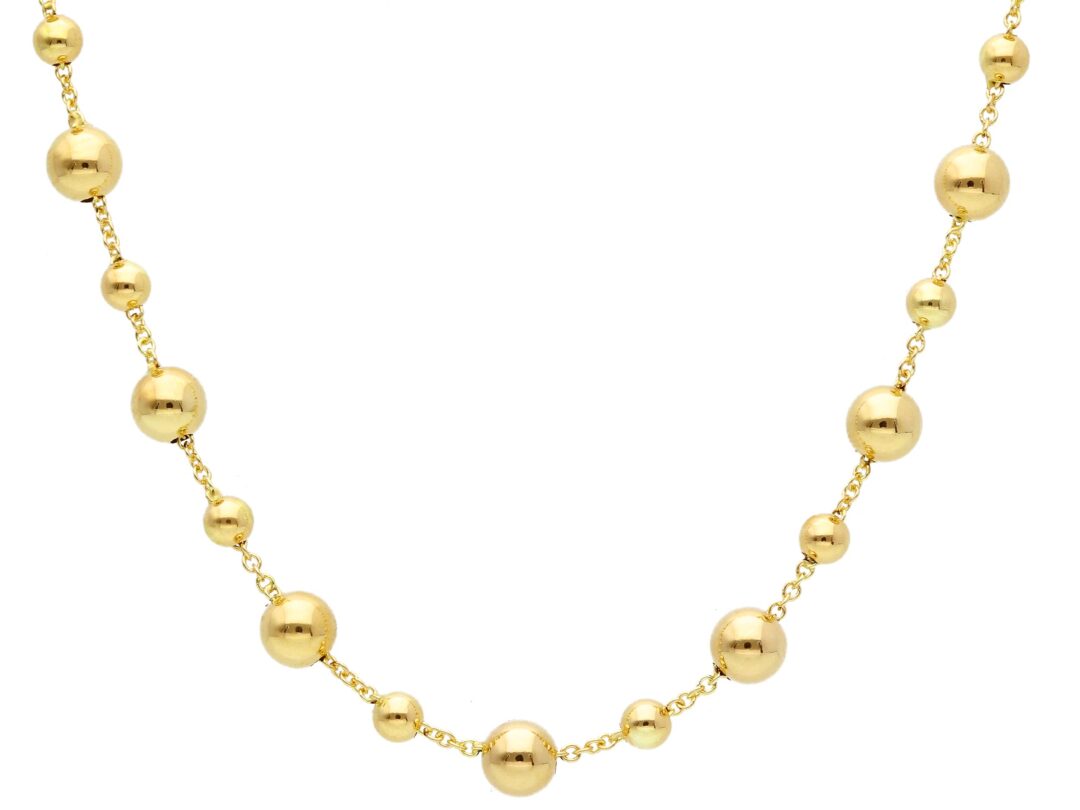 Girocollo Oro Giallo 750 Con Palline Lucide - immagine 2