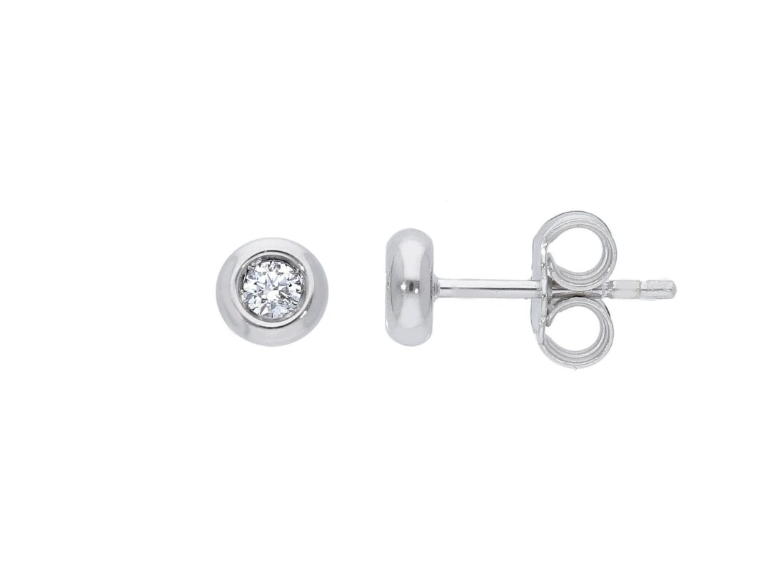 Orecchini In Oro 750 Con Punto Luce Diamanti mod. Cipollina