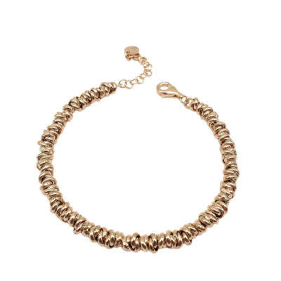 Bracciale Donna ad Anellini Argento Placcato Oro Rosa
