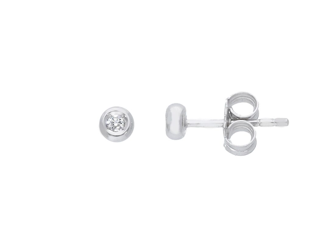 Orecchini In Oro 750 Con Punto Luce Diamanti mod. Cipollina