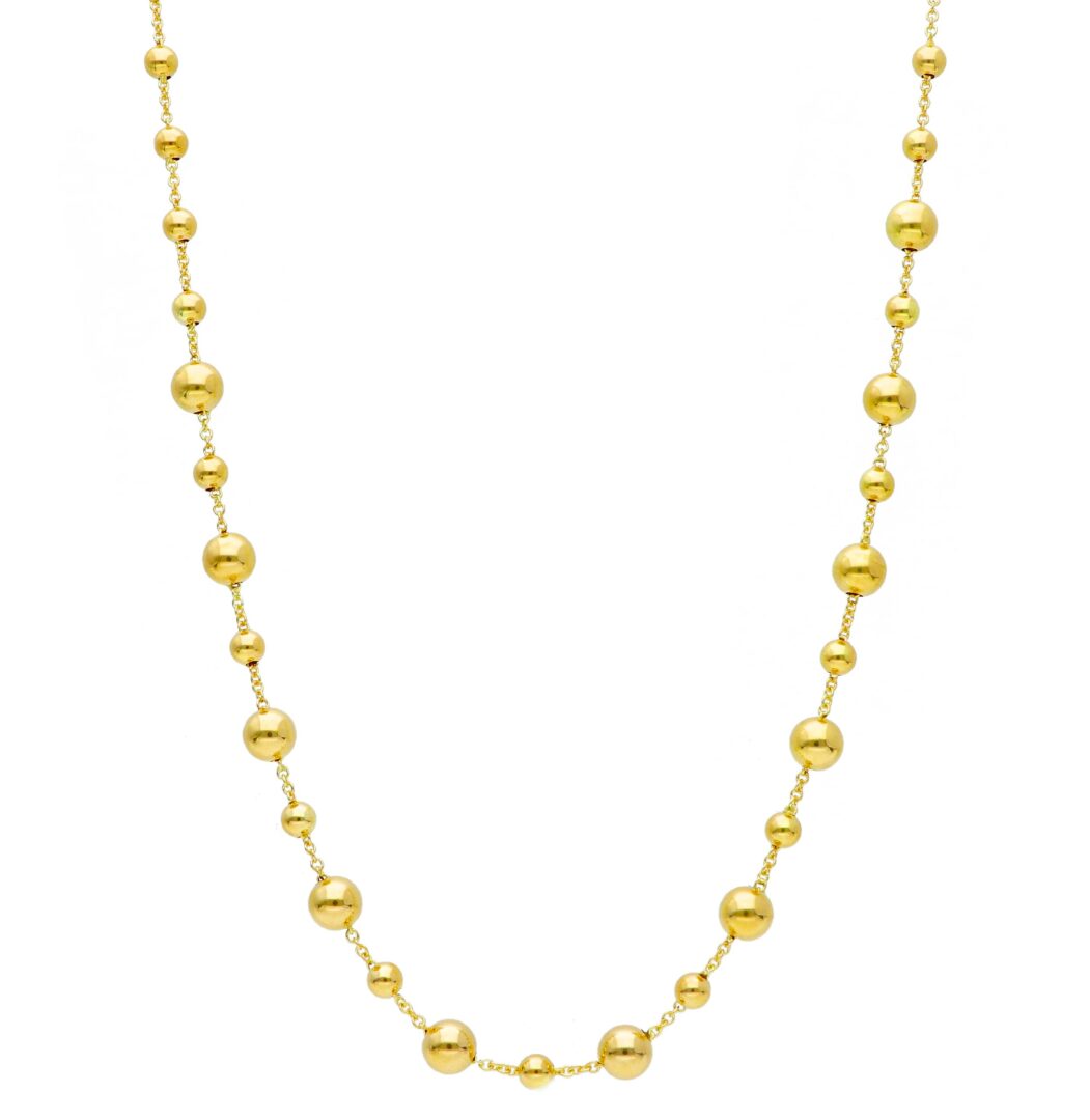 Girocollo Oro Giallo 750 Con Palline Lucide