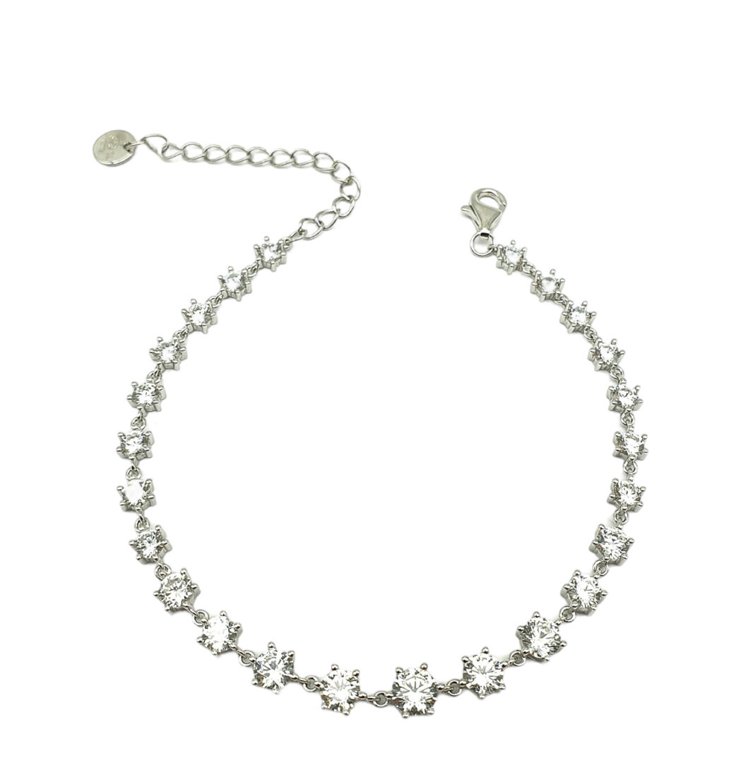 Bracciale Argento Donna Tennis con Zirconi