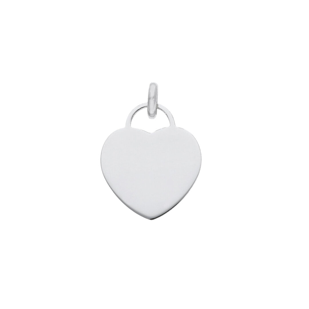 Ciondolo a Cuore In Oro Bianco 750