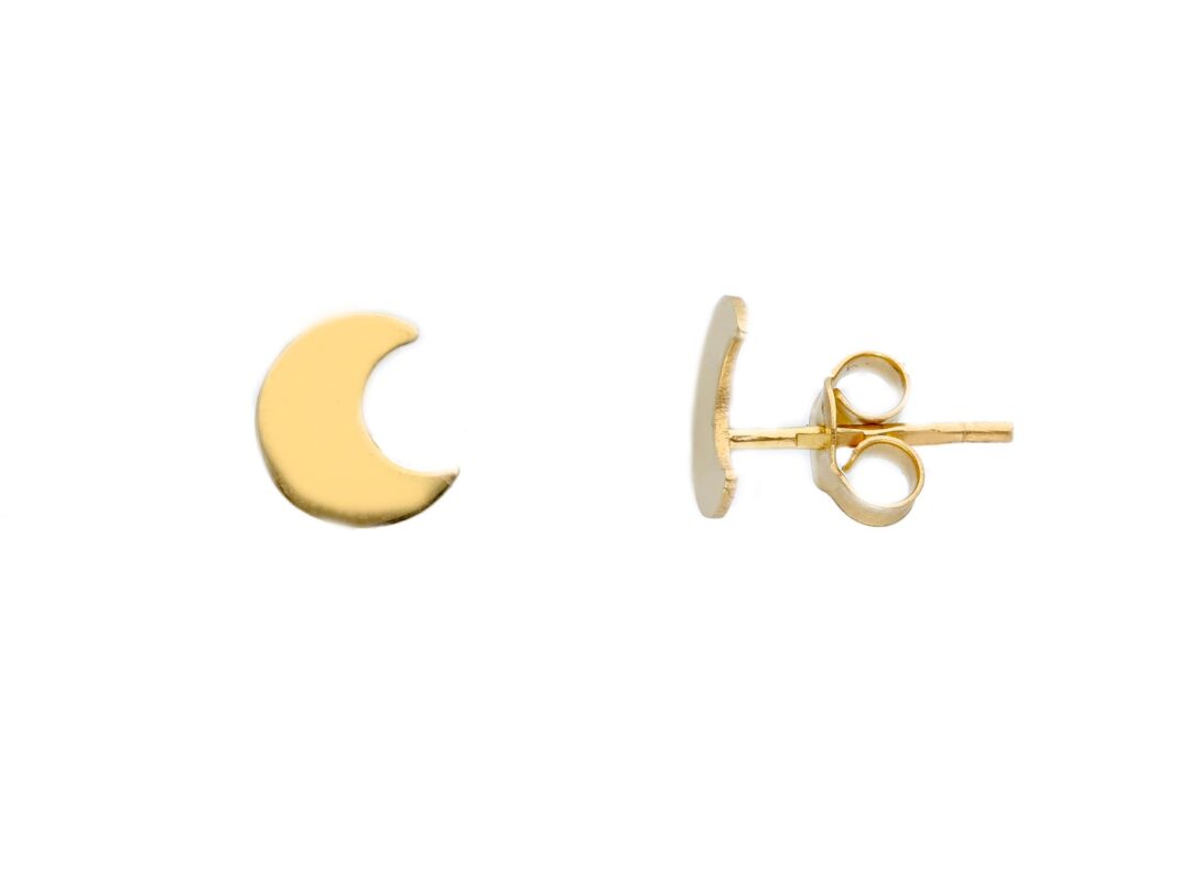 Orecchini Donna Oro Giallo 750 Mezzaluna