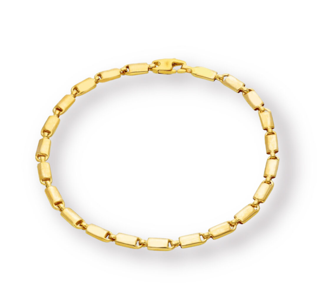 Bracciale Uomo Maglia a Segmenti in Oro Giallo 750
