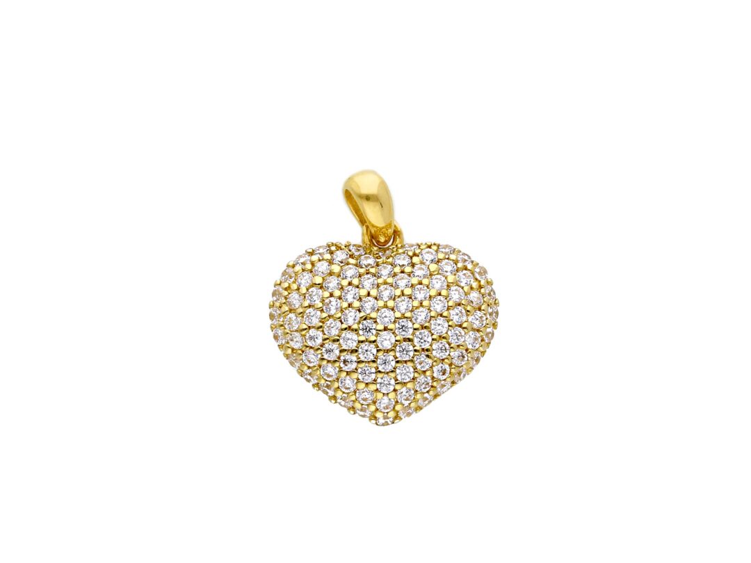 Ciondolo A Cuore In Oro Rosa Giallo