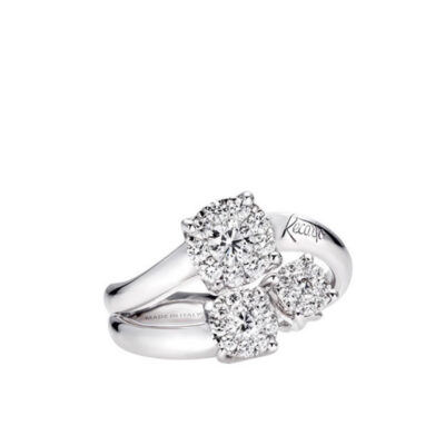 Anello In Oro Bianco  Recarlo Trilogy Nodo d’Amore Con Diamanti