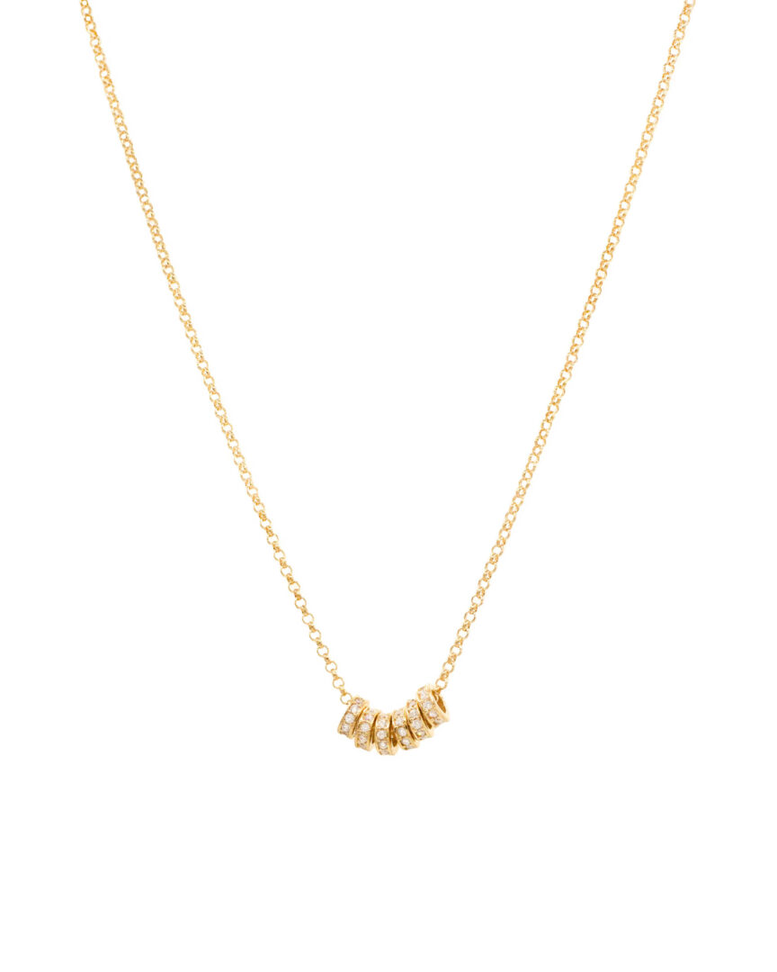 Girocollo Alisei In Argento Dorato Con 6 Rondelle C192