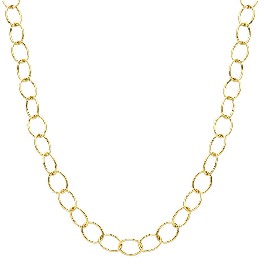 Girocollo Oro Giallo 750 a Maglia Ovale