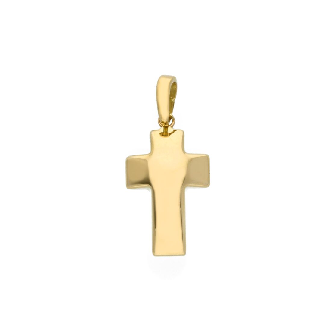 Croce Bombata Oro 750 Giallo