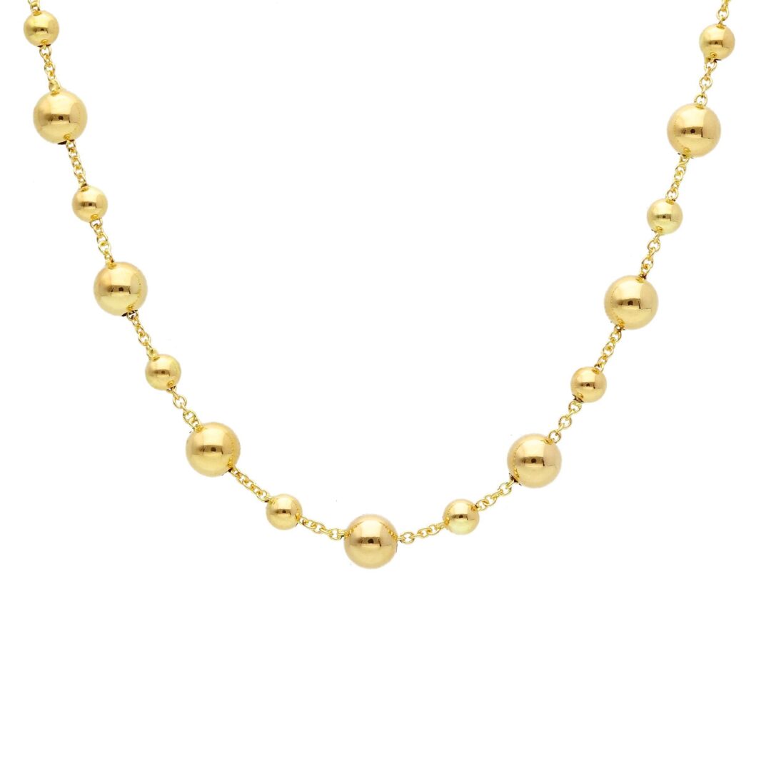 Girocollo in Oro Giallo 750 con Palline