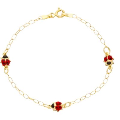 Bracciale Donna In Oro Giallo 750 con Coccinelle