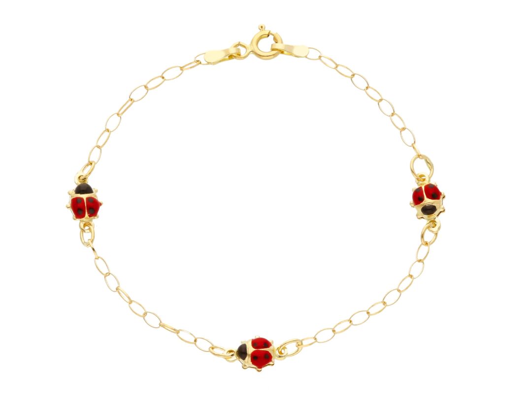 Bracciale Donna In Oro Giallo 750 con Coccinelle